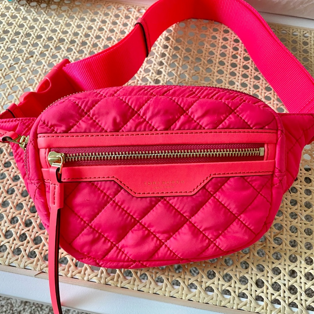 Tory Burch hot pink nylon belt bag NWT
